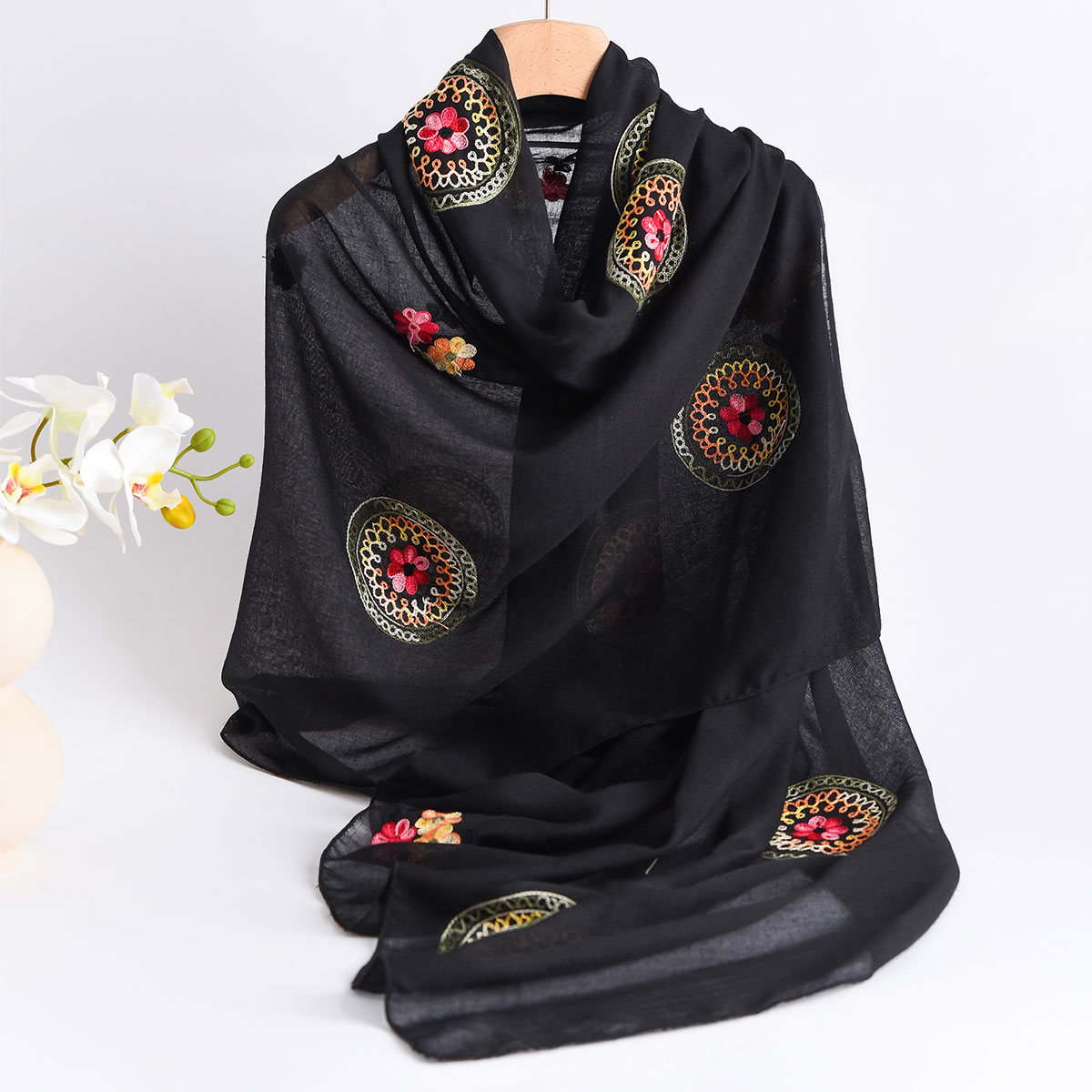 Embroidery Shawl - Sommer Neue Leichte Atmungsaktive Baumwolle und