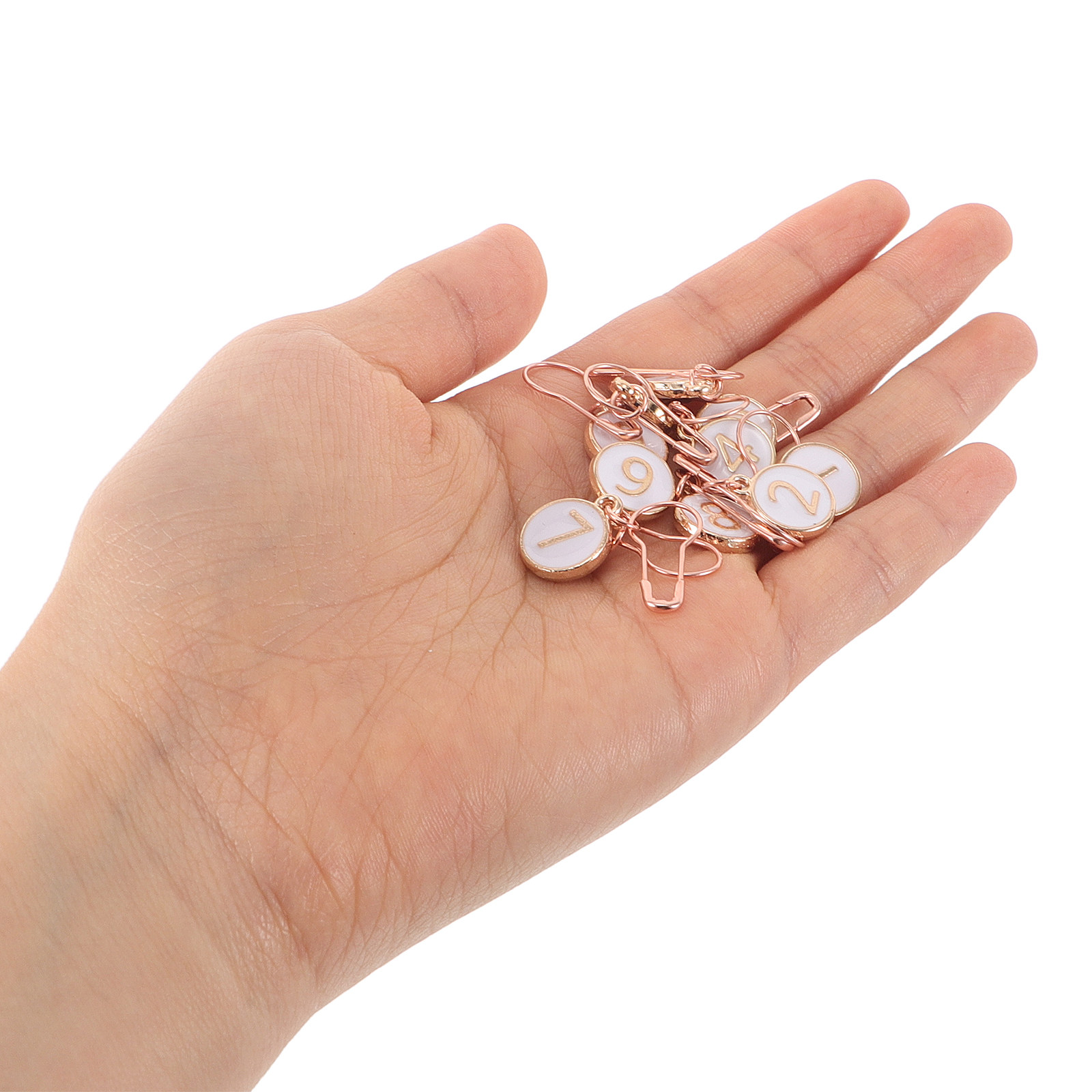 Stitch Marker Ring - 30 Stück Metall-Stichmarkierer zum Stricken und