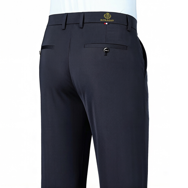 Embroidery Service - 2026 Modische Herren-Stretchhose mit Flachfront, Formelle