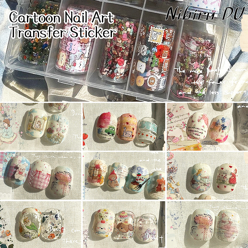 Transfer Paper Carbon - 10 Stück Charm Nagelfolien selbstklebende Abziehbilder