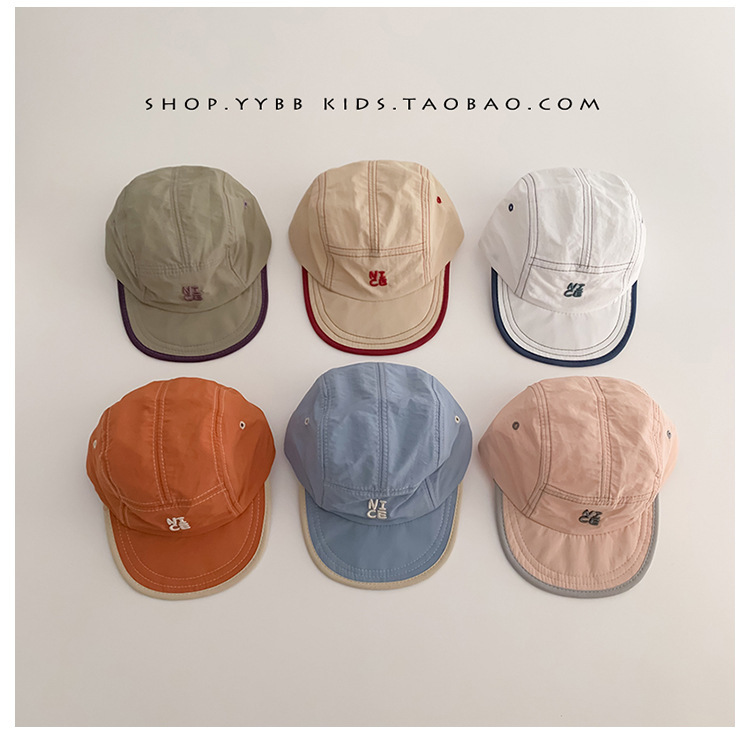 Embroidery Cap - Sommer-Schnelltrocknende Mütze für Babys mit Buchstaben-Stickerei