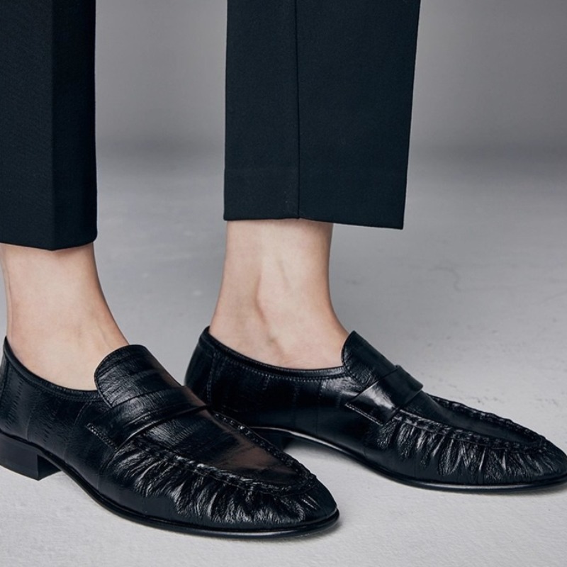 Embroidery Flat Shoes - Luxuriöse Damenschuhe Neue Handgefertigte Echtleder-Loafer für