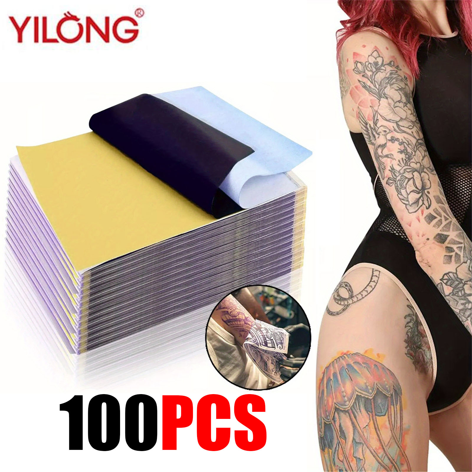 Transfer Paper Carbon - 100PCS Professionelle Tattoo Transfer Papiere A4