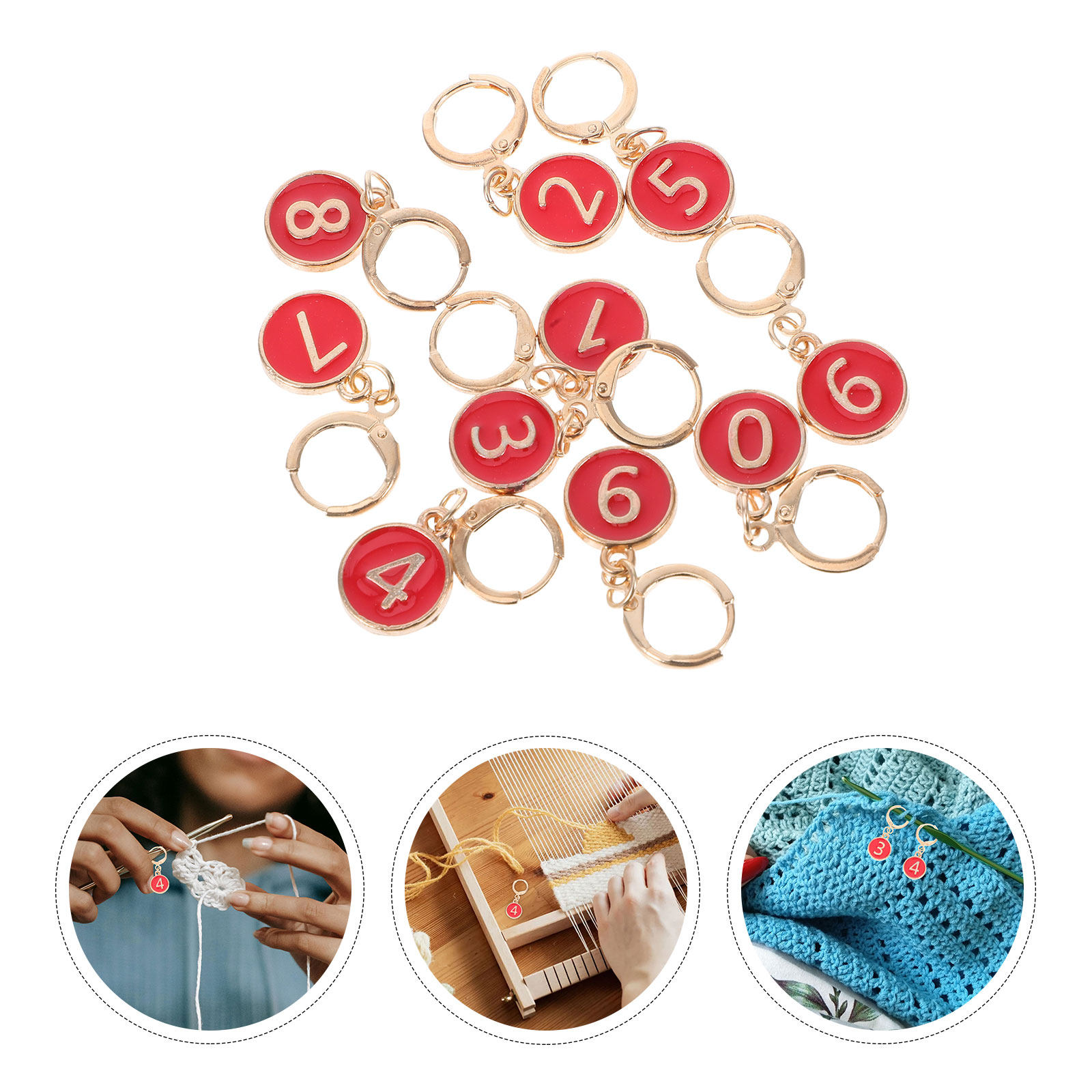 Stitch Marker Ring - Legierungs-Stichhalter-Ringe, Strickzähler, runde Markierer, Reihenmarkierer, Kreis,