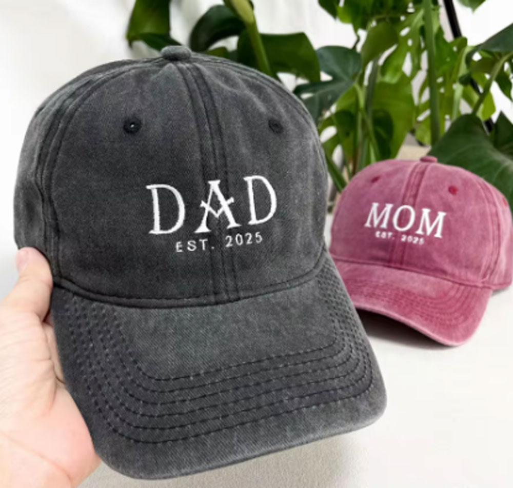 Embroidery Cap - Personalisierte Baseballkappen mit Buchstabenstickerei, Vatertagsgeschenk, einzigartiges