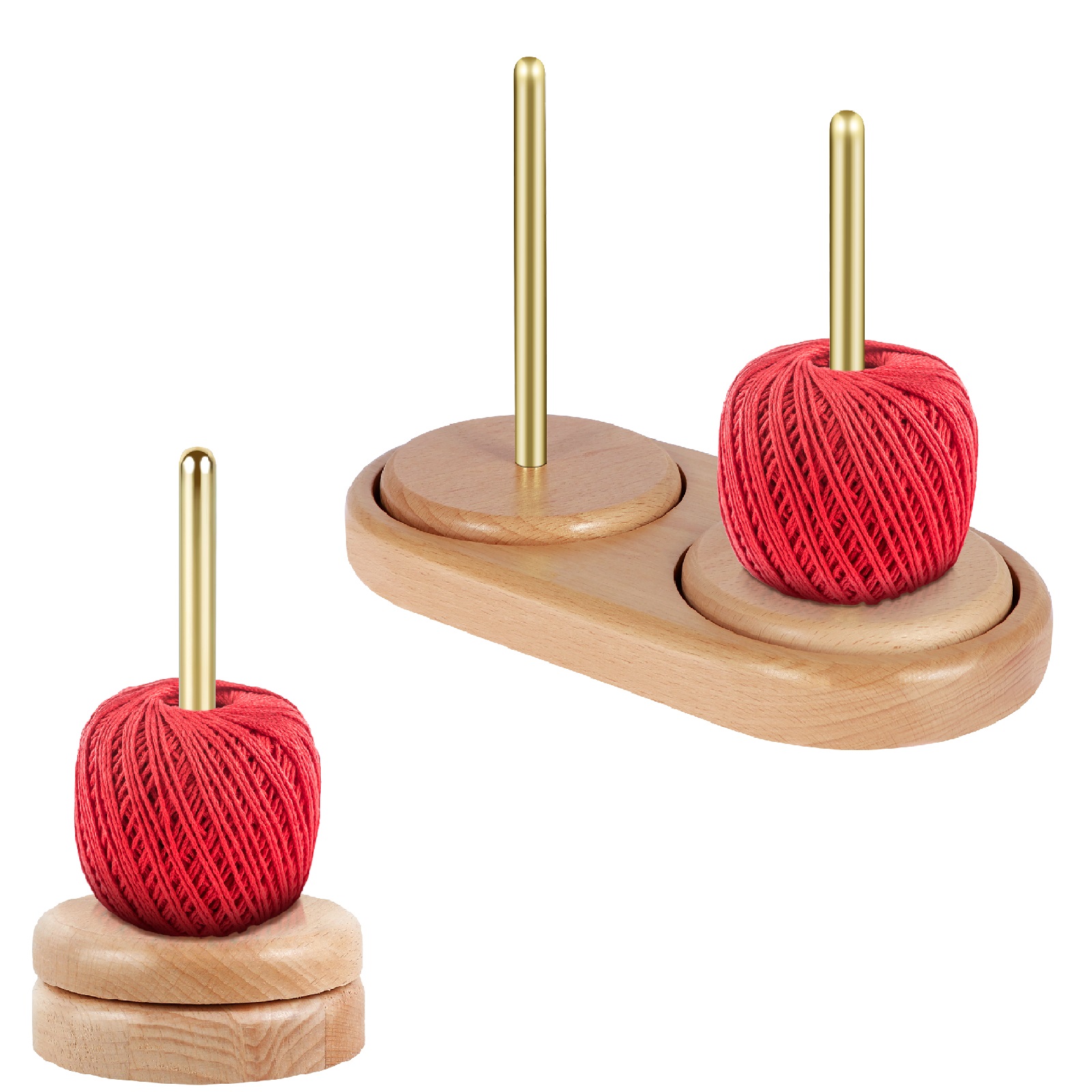 Embroidery Yarn - Garnknäuelhalter, drehbarer Wollknäuelständer, Garnspenderhalter, Häkelzubehör zum