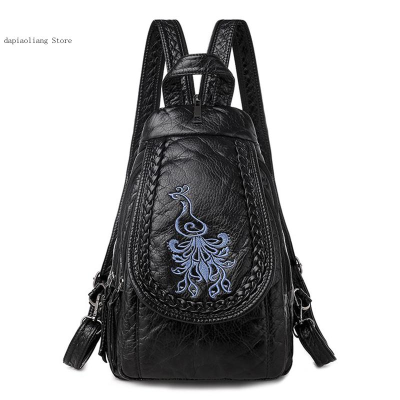Embroidery Daisy - Frauen Kleine Brust Taschen Mode Schule