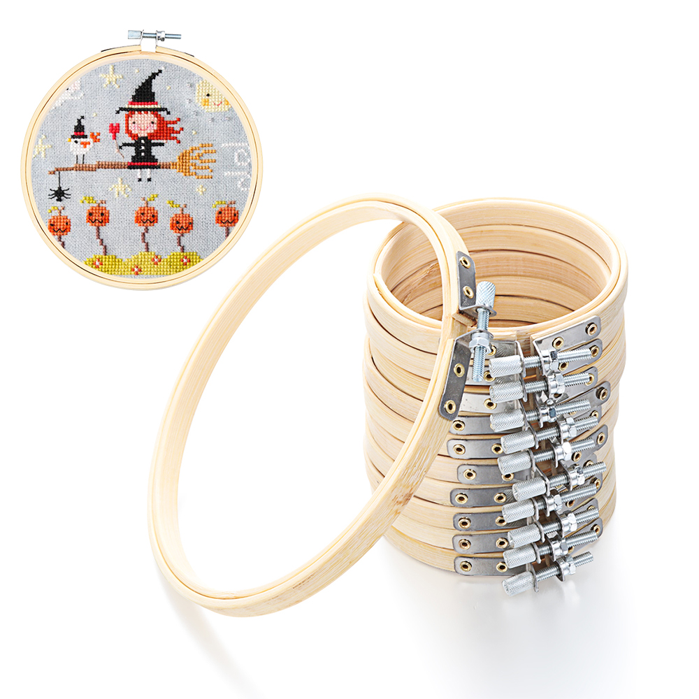 Stitch Marker Ring - 8/10/13/15/18/30cm Stickerei Hoop DIY Näharbeit Kreuz