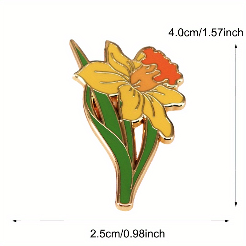 Gelbe Narzisse-Brosche, Kräute – Embroidery Legacy Bewertung und Preis