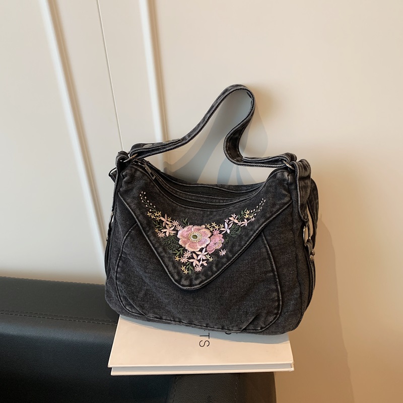 Vintage Denim Umhängetasche mi – Embroidery Jeans Bewertung und Preis