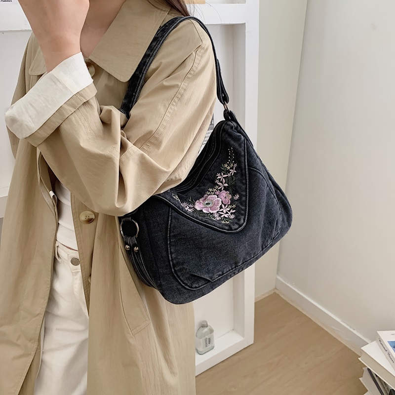 Vintage Denim Umhängetasche mi – Embroidery Jeans Bewertung und Preis
