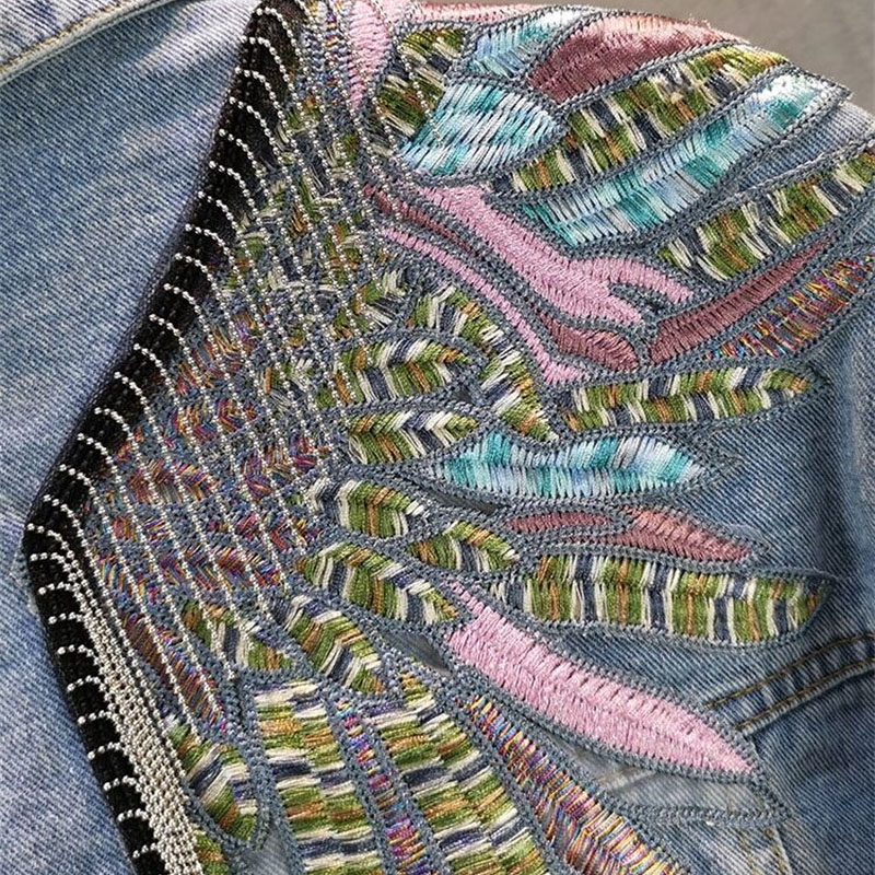 2026 Neue Herbstmode Nieten-Da – Embroidery Jacket Jeans Bewertung und Preis