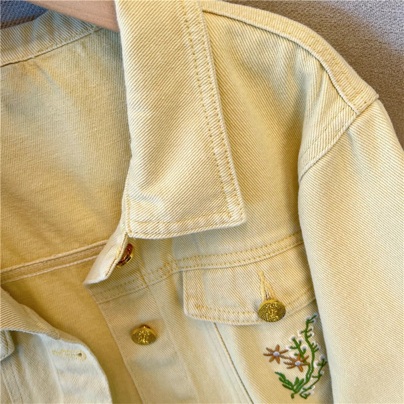 Koreanische Vintage-Blumenstic – Embroidery Jacket Jeans Bewertung und Preis
