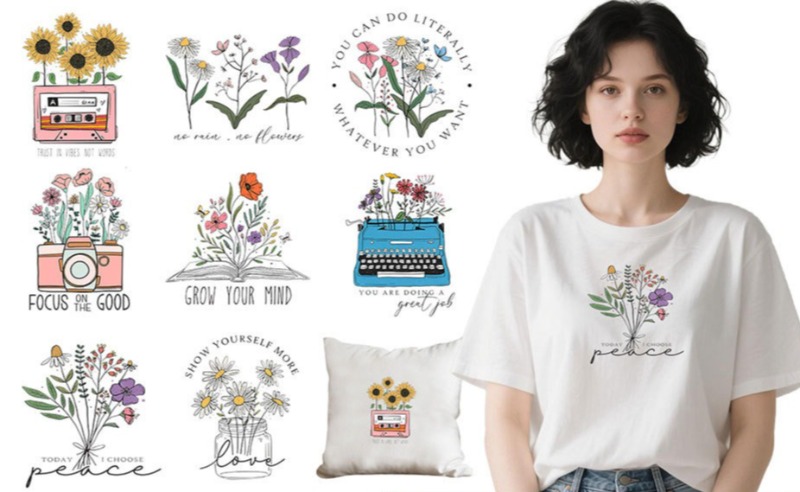 Cartoon-Blumenmotive zum Aufbü – Embroidery Flower Bewertung und Preis