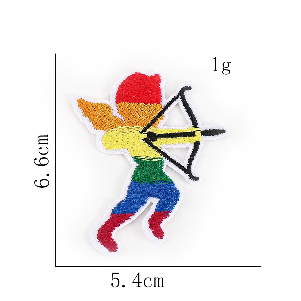 2 Stück Regenbogen-Amor-Engel  – Embroidery Jacket Jeans Bewertung und Preis