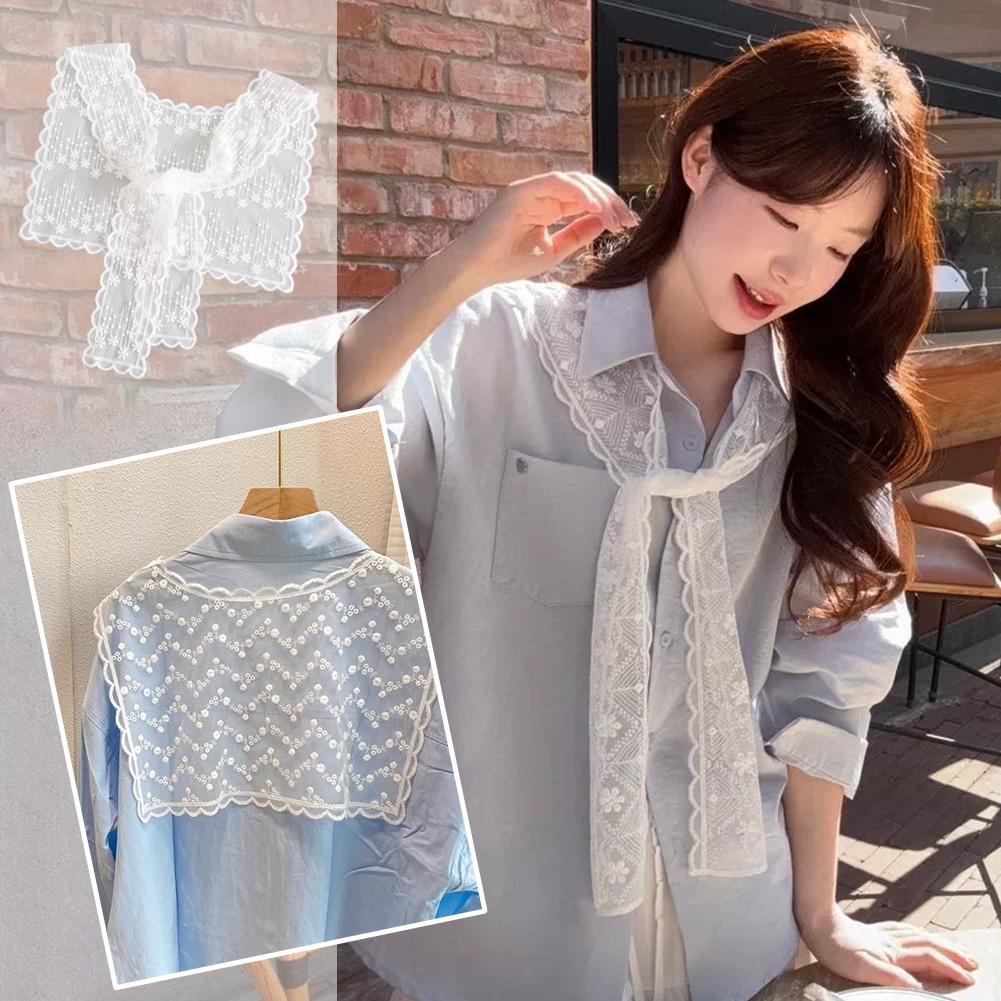 Französischer Spitzen-Schal fü – Embroidery Shawl Bewertung und Preis