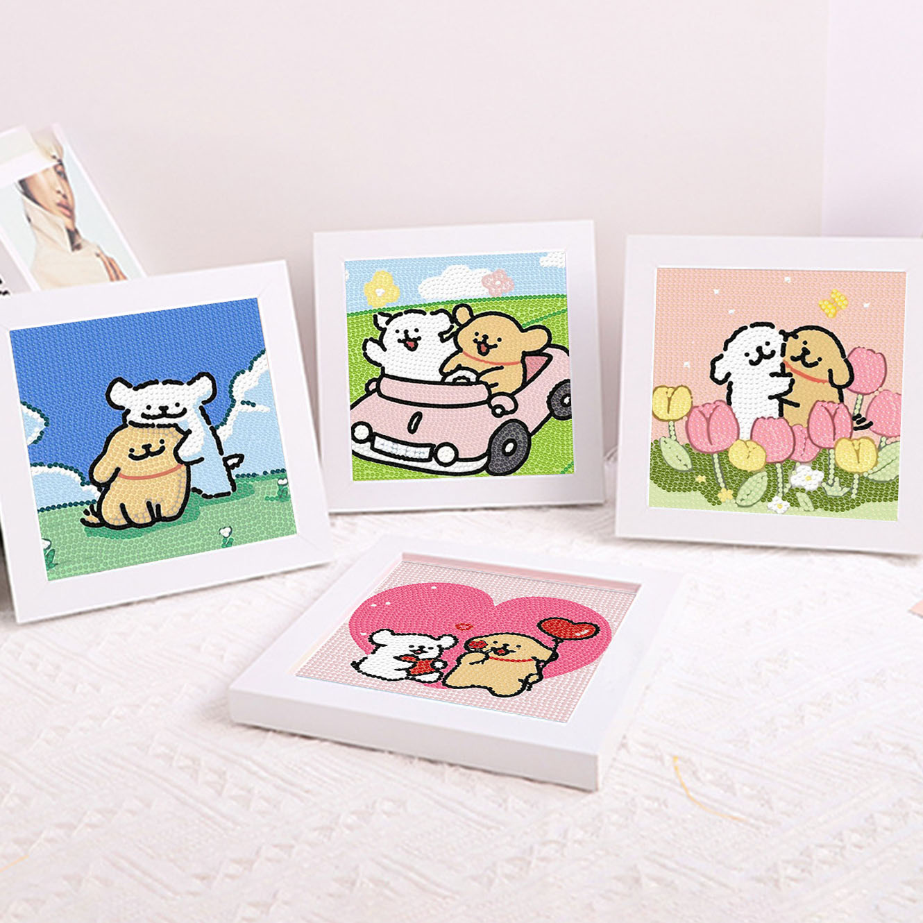 Cartoon-Linienhund Kristall-Di – Embroidery Service Bewertung und Preis