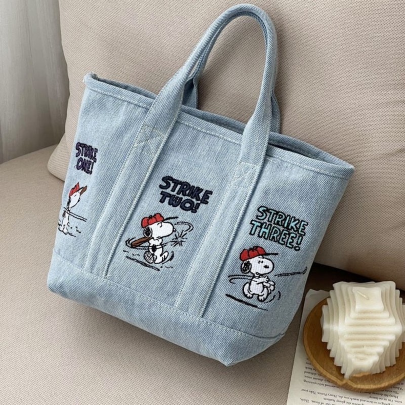 Neue Snoopy Comic Denim-Traget – Embroidery Service Bewertung und Preis