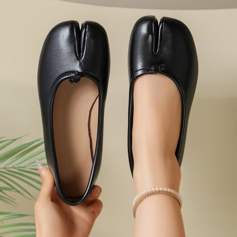 Damen-Ballerinas mit geteilter – Embroidery Flat Shoes Bewertung und Preis