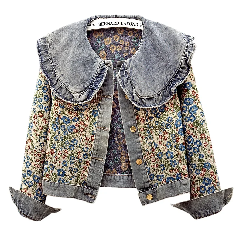 Rüschen Stickerei Jacquard Pet – Embroidery Jacket Jeans Bewertung und Preis