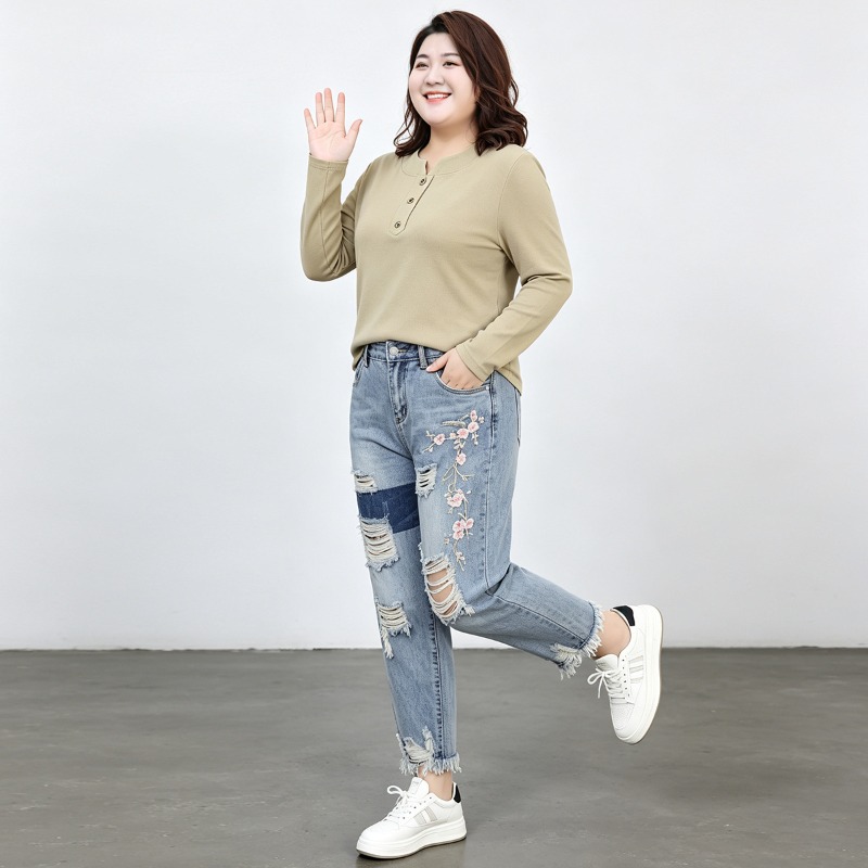 Herbst Plus Size Damen Jeans 6 – Embroidery Jeans Bewertung und Preis