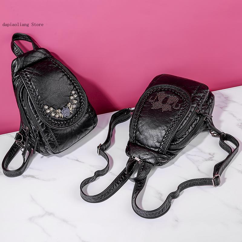 Frauen Kleine Brust Taschen Mo – Embroidery Daisy Bewertung und Preis